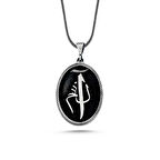 BlackCraft ​Gümüş Elif Lam Mim Kolye (BC-9F1071)