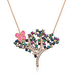 BlackCraft 925 Ayar Gümüş Bahar Ağacı Kadın Gümüş Kolye (BC-9487A9)