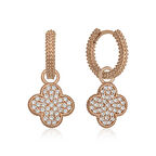 BlackCraft Gümüş Halka Yonca Küpe (BC-A26EB4)