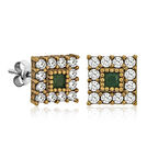 BlackCraft Gümüş Otantik Kare Çivili Küpe (BC-3B477D)