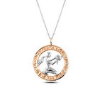 BlackCraft ​925 Ayar Gümüş Rose Başak Burcu Kadın Gümüş Kolye (BC-D34080)