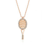 BlackCraft 925 Ayar Gümüş Tenis Raketi Kadın Gümüş Kolye (BC-5EF3C2)