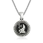 BlackCraft 925 Ayar Gümüş Üç Hilal Kurt Gümüş Kolye (BC-1F503F)