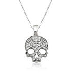 BlackCraft 925 Ayar Gümüş Kuru Kafa Kadın Gümüş Kolye (BC-5E2A42)