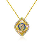 BlackCraft 925 Ayar Gümüş Nazar Kadın Gümüş Kolye (BC-CCBB9F)