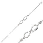 BlackCraft 925 Ayar Gümüş Sonsuzluk Canım Bileklik (BC-8B633E)