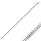 BlackCraft 925 Ayar Gümüş İki Sıra Su Yolu Bileklik (BC-79BC02)