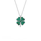 BlackCraft 925 Ayar Gümüş Dört Yapraklı Yonca Kadın Gümüş Kolye premium