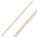 Oval Halka Altın Bileklik