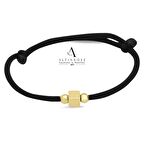 Siyah İpli Küp İki Toplu 14 Ayar Altın