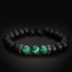 Malahit ve Mat Oniks Doğaltaş Bileklik