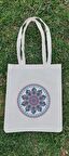 Mandala Mavi Yeşil Bez Çanta