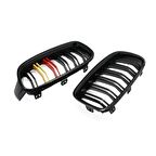 4 SERISI F32 IÇIN UYUMLU   2013-2019 M4 GÖRÜNÜM BOBREK (CIFT CIZGI PANJUR) ALMAN RENK