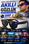 Birinci Şahıs Görüşlü 8MP Kameralı Yapay Zeka Akıllı Gözlük ChatGPT Destekli Model