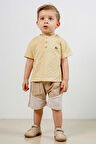 Bebek Çocuk Pamuklu Şortlu 2'li Takım Trend Moda Alt Üst Takım