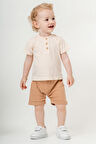Bebek Çocuk Pamuklu Şortlu 2'li Takım Trend Moda Alt Üst Takım