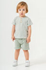 Bebek Çocuk Pamuklu Şortlu 2'li Takım Trend Moda Alt Üst Takım
