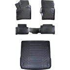 Audi Q7 2006-2015 3D Araca Özel Paspas ve Bagaj Havuzu Set