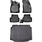 Volkswagen Caddy 2016-2020 3D Araca Özel Paspas ve Bagaj Havuzu Set