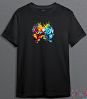BUMETA Renkli Oyun Kolu Gamer Oyuncu Unisex Tişört T-Shirt