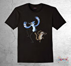 BUMETA Regular Show Sürekli Dizi Mordecai Rigby Dans Çocuk Tişört 3043S