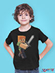 Bumeta Minecraft Alex Karakter Oyun Game Çocuk Tişört T-shirt