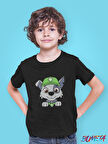 Bumeta Yeşil Şapkalı Kurtarıcı Rocky Paw Patrol Çocuk Tişört T-shirt