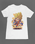 Bumeta Dragon Ball Z Goku Chibi Çizgi Film Dizi Unisex Tişört T-Shirt