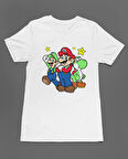 Bumeta Super Mario Game Lugi Yoshi Unisex Tişört T-Shirt