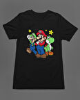 Bumeta Super Mario Game Lugi Yoshi Unisex Tişört T-Shirt