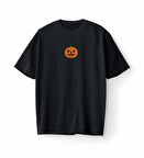 Bumeta Halloween Pumpkin Face Bal Kabağı Oversize Unisex Tişört T-Shirt