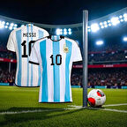 Messi 2021/22 Sezon Dünya Kupası 3 Yıldız Arjantin Yetişkin Forması