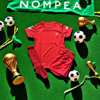 Türkiye Milli Takım Kırmızı Şortlu Çocuk Çoraplı 2024 T-Shirt Halı Saha Forma