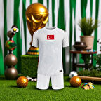Türkiye Beyaz Milli Takım Çocuk Forması 2026 Fıfa Dünya Kupası Avrupa
