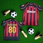 Ronaldinho Efsane Milan Nostalji Halı Saha Özel Tasarım Forması Kırmızı Siyah