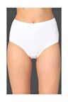 Kadın Beyaz 6'lı Paket Pamuklu Ribana Bato Külot