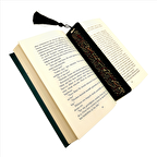 Kaf Suresi 16.Ayet Baskılı, Püsküllü Kitap Ayracı  (Hediyelik Bookmark, Ayraç-045)