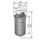 Bosch 0450905177 Yakıt Filtresi W124-W126-W140 85-95 Mercedes 