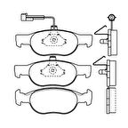 Bosch 986424246 Ön Fren Balatası Fıslı Marea 1.4 1.6 96> Alfa 145 146 1.4 1.5