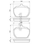 Bosch 0986463641 Fren Balatası Ön Range Rover I 85-90 Defender 90-94 Transit Iveco 78-92 Daily I 78-88 91109274