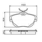 Bosch 0986494243 Arka Fren Balatası C5 III C6 05-2.2 HDI 2.7 HDI 3.0 V6 (Wva 24462) Ölçü (113.7x62.7x16.7mm) 4253.29