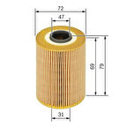 Bosch 09864B7018 Yağ Filtresi BMW E81 E87 E46 E90 E60 X1 E84 X3 E82 11427508969