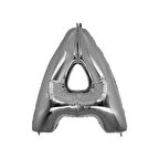 A Harfi Gümüş Folyo Balon 16 Inch 40 Cm