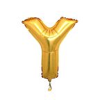 Y Harfi Altın Folyo Balon 40 inch 90 cm