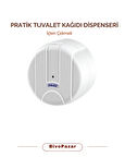 Pratik Tuvalet Kağıdı Dispenseri (İçten Çekmeli) Beyaz