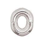 0 Rakamı Gümüş Folyo Balon 40 Inch 90 Cm