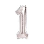 Benim Marifetlerim 1 Rakamı Gümüş Folyo Balon 16 Inch 40 Cm