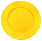 Sarı Kristal Mika Tabak 6 Adet