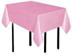 Düz Pembe Doğum Günü Masa Örtüsü 137*183