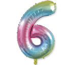 Benim Marifetlerim 6 Rakamı Rengarenk Folyo Balon 40 inch 90 cm